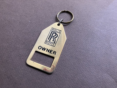 #ad Rolls Royce Owner Gold Brass Keychain Keyring Holder 1980#x27;s $35.00