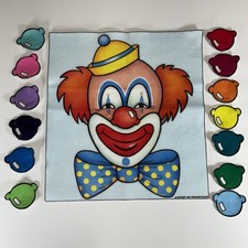Vintage Pin The Nose On The Clown 1993 By Storyteller 14 Pc Felt Birthday Game