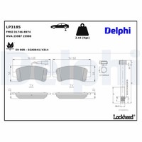 Delphi Bremsbelagsatz, Scheibenbremse LP3185 FüR CitroËN Fiat Peugeot