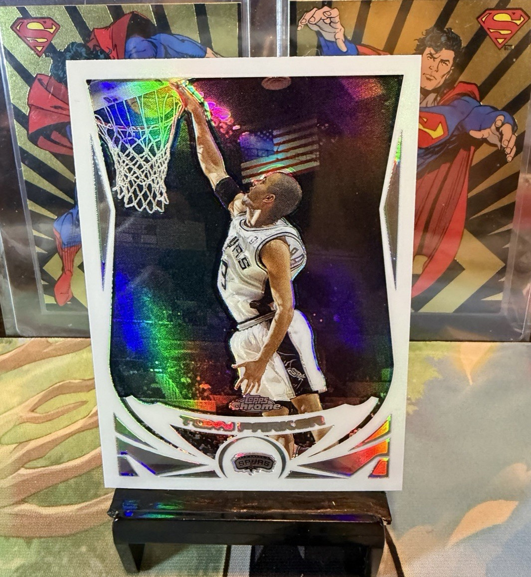 2004 05 Tony Parker Topps Chrome Refractor Card #105 Spurs 39A