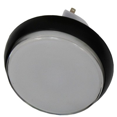 Button Snap Fit, Round 54mm Circle White 12 Vdc LED, Reference Gamesman GPB581