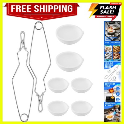 Crucibles for Melting Metal Casting Kit, Graphite Mold Crucible Tongs Set | G...