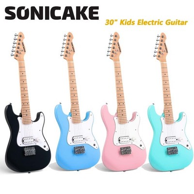 Sonicake 30'' Kids Electric Guitar, Junior Size Solid Wood Body with Humbucker