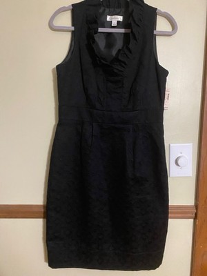 Dress Barn Pattern Black Sleeveless Ruffled Neck Formal Cocktail Dress Sz 8  NWT | eBay