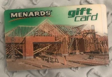 MENARDS gift card lenticular house building UNUSED