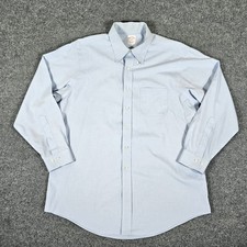 Brooks Brothers 346 Mens Long Sleeve Button Down Shirt Light Blue Size 17-4/5