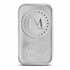 1 oz JM Bullion Silver Bar (New, Frosted Finish) 88.14 per troy oz