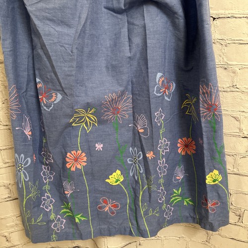 Secret Treasures Blue Sleeveless House Dress with Pockets Floral Print 2X - Picture 5 of 12