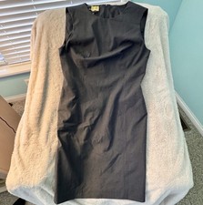 Jones New York Sleeveless Sheath Dress Size 8 Grey Professional Business Lined