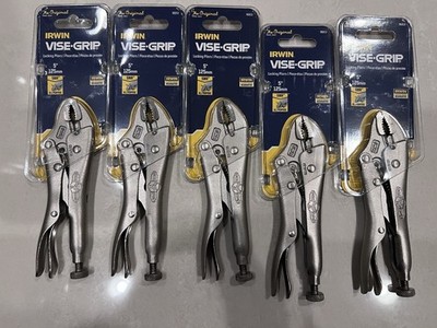 (5 Pack) IRWIN VISE-GRIP 5'' Locking Pliers with Wire Cutter - Silver