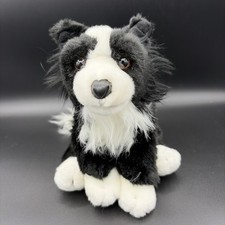 Animal Alley Border Collie Puppy Dog 10 Plush Black White Stuffed Toys R Us
