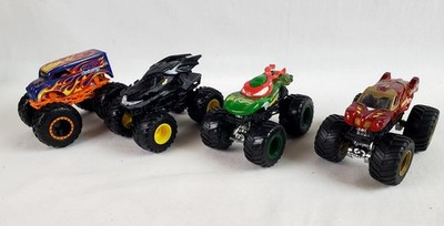 Hot Wheels Monster Jam Truck Lot Of 4 Batman, Ironman, TMNT & HW Delivery 1/64