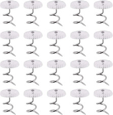20 Pcs Bed Skirt Pins Clear Heads Twist Pins for Upholstery, Slipcovers and Beds