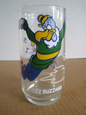 Buzz Buzzard / Space Mouse 1970's Walter Lantz 6 in Drinking Glass