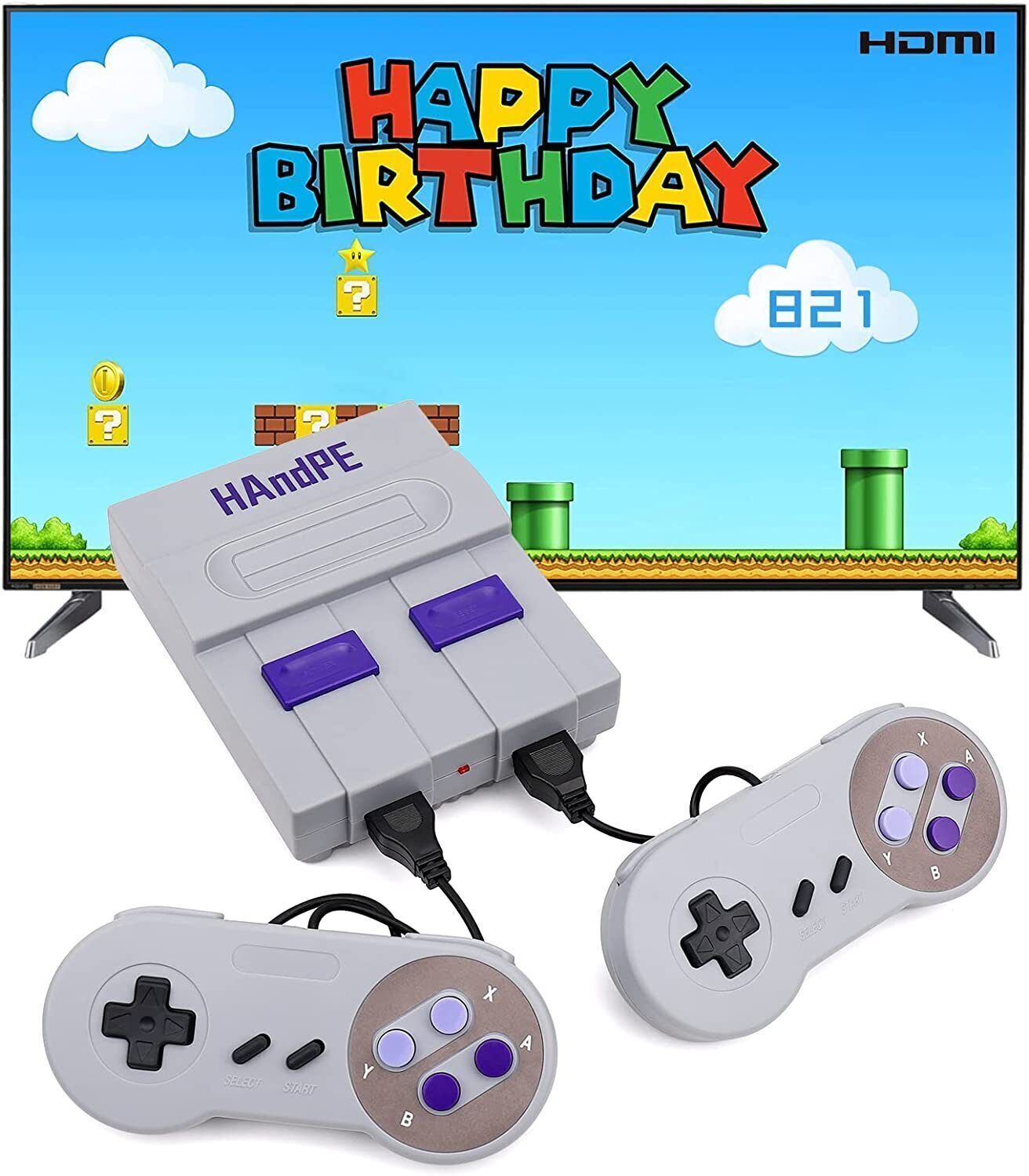 Exclusivity Super Retro Game Console Classic Mini HDMI System with Built in 821 Old School - Image 6