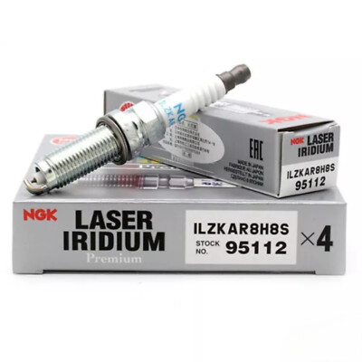New Set of 4 ngk Laser Iridium Spark Plug ILZKAR8H8S/95112 for 16-20  Civic