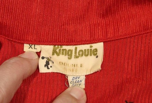 Camisa de boliche de punto doble King Louie años 70 de colección "Acantilado" cremallera XL punto de cadena - Imagen 4 de 7