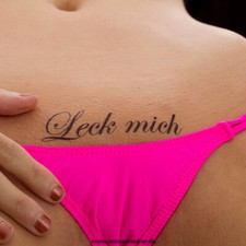 2 x Lick Me Tattoo - Lettering Black - Kinky Fetish Temporary Tattoo (2)
