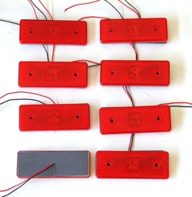 Led 8 Pcs 24v Red Rear Tail Side Marker Indicator Lights E13 for DAF MAN SCANIA