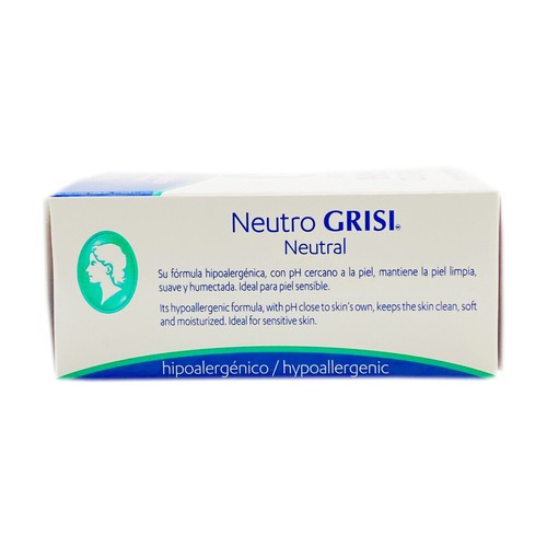 Sapone da bar Grisi Neutro. Detergente per la pelle a pH neutro. Formula ipoallergenica. 3,5 oz - Foto 2 di 4