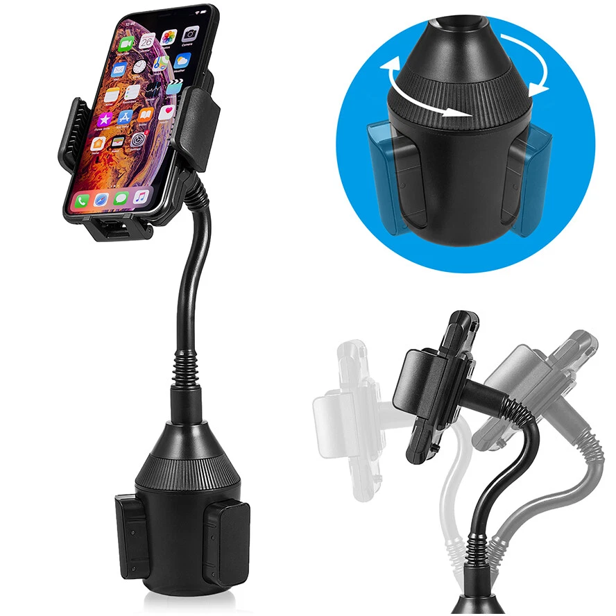 Universal Car Cup Holder Mount Accessories 360° Adjustable Mobile Phones GPS - Image 2 of 4