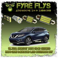 White LED interior lights package kit for 2009-2015 Murano 9 pcs 3014 series SMD