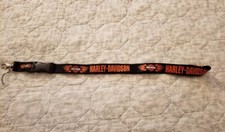 Harley Davidson Keychain Key Fob Lanyard Black And Orange Motorcycle Gift