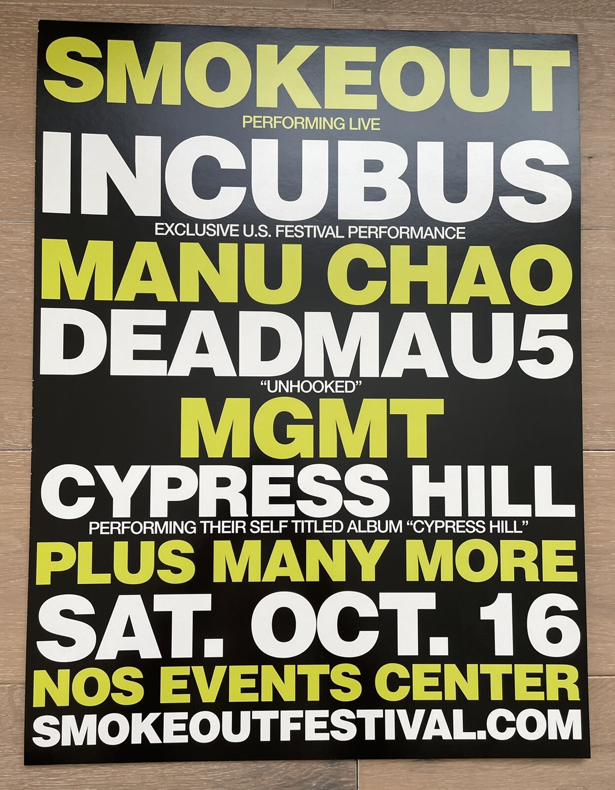 SMOKEOUT Festival Poster NOS Events Center