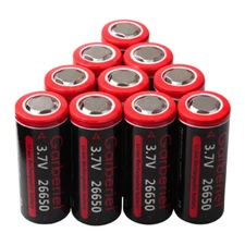 Lot Rechargeable 26650 Battery 3.7V Battery For LED High Power Flashlight