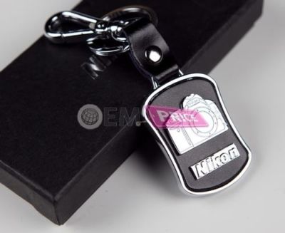 Genuine Nikon Nikon Leather Keychain in Gift Box NEW Rare D500 Kit DF D810 US