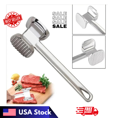 8.9''Steak Mallet Meat Tenderizer Hammer DualSided Heavy Duty Meat