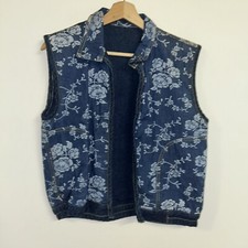 Vintage 1990  s Jordache Denim Reverse Vest, Deadstock NWT, Size Medium