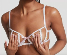 Victoria's Secret Dream Angels Secret Garden Open Cup Rose Balconette Bra 34D