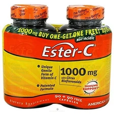 American Health 1000 Mg Ester C With Citrus Bioflavonoids, 90 + 90 Capsules