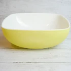 Vintage Pyrex Ovenware 9" Square Bowl Yellow 525-B 2.5 Quart READ DESC