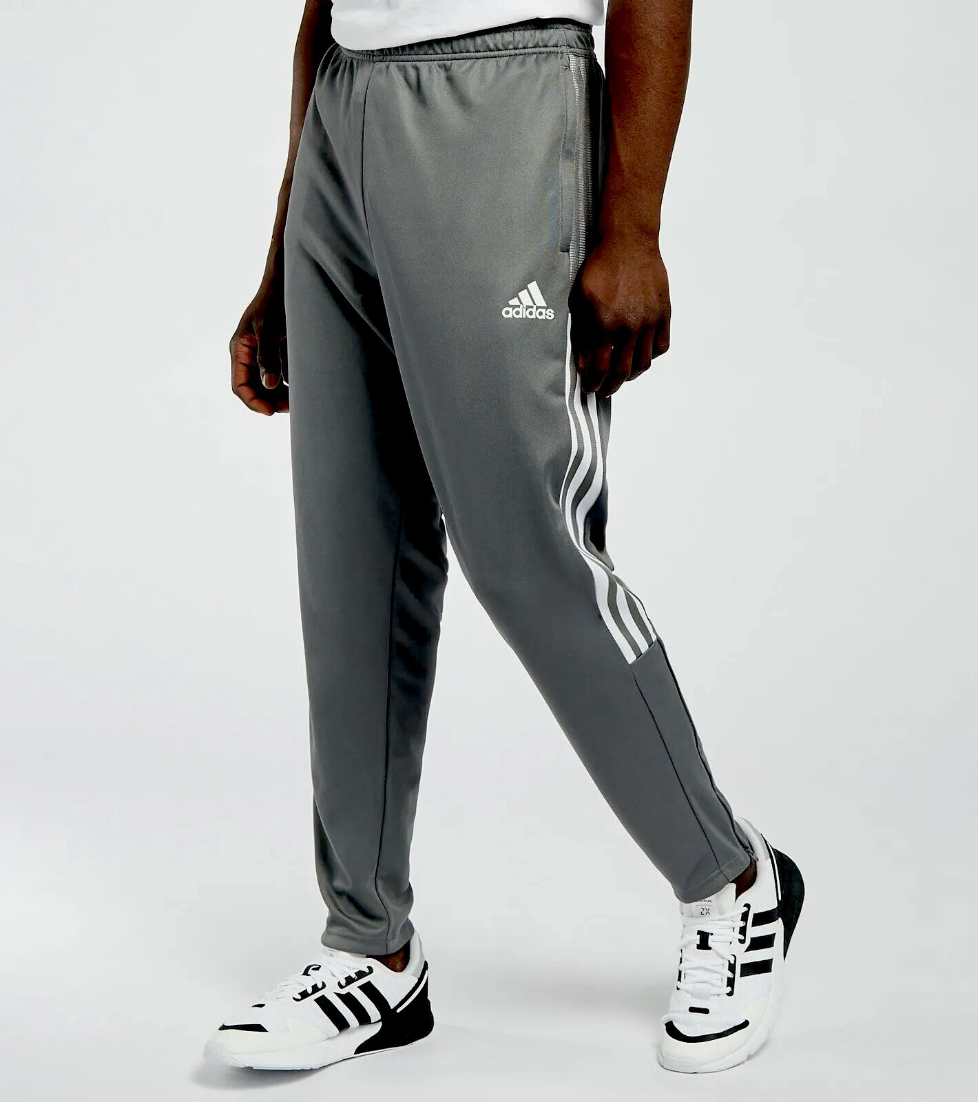 Adidas Tiro 21 Мужской размер 2XL Футбольные серые брюки для бега трусцой #868