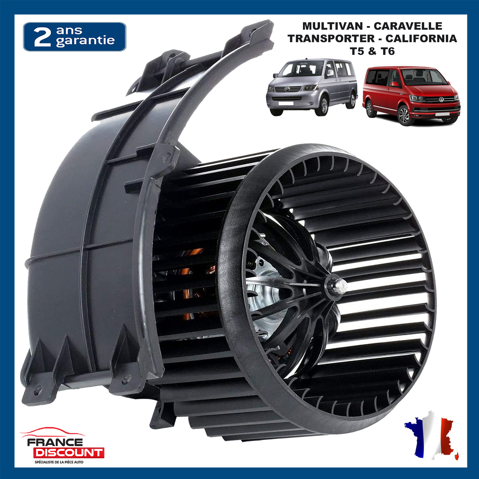 Pulseur d'air bloqué sur Transporter T5 T6 ? Remplacez votre soufflerie avec la pièce 7E1819021C