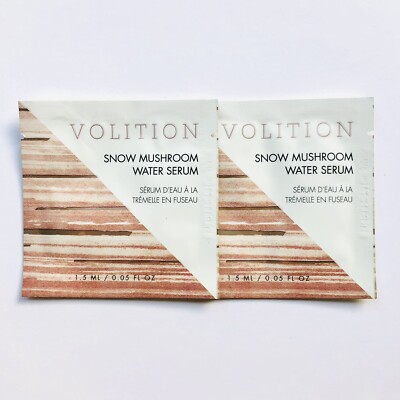 2 x Volition Snow Mushroom Water Serum Sample 1.5ml each