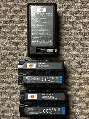 DSTE Batteries SET | Digital Charger 2-Pack NP-F770/F750/F730 For Camera ￼