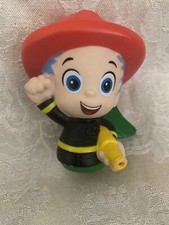 2013 Nick jr. Bubble Guppies GIL 3" Tall Vinyl Bath Figur Toy FIREMAN