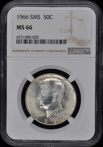 1966 SMS Kennedy Half Dollar 50C NGC MS66
