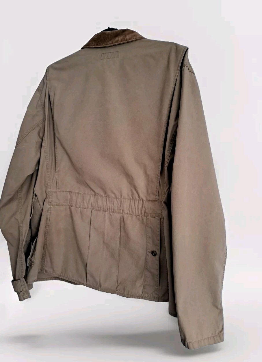 POLO RALPH LAUREN SHEARLING PATCH  JACKET IN KHAKI DESERT .SIZE XL