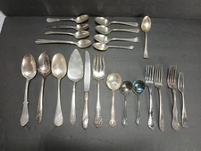 Lot of 22 Pieces of Various Service/Eating Flatware=Misc. Makers / Patterns/etc.