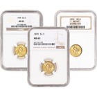 Us Gold $2.50 Liberty Head Quarter Eagle - Ngc Ms63 - Random Date and Label