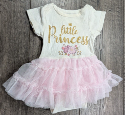 Baby Girl Clothes Gerber 0-3 Month Tutu Little Princess Romper Dress
