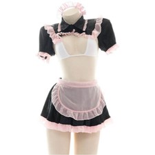 Japanese Sweet Girls Chiffon Sleepwear Sexy Lingeries Cosplay Costume Nightwear