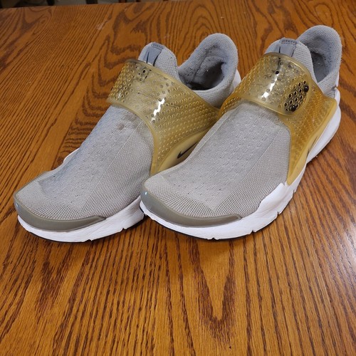 Nike Sock Dart Schuhe Herren Größe 9 Sport Netz Laufen Training Turnschuhe grau.