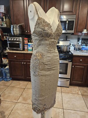  STUNNING MANDALAY Evening COCKTAIL DRESS Embellished HAZE 6 