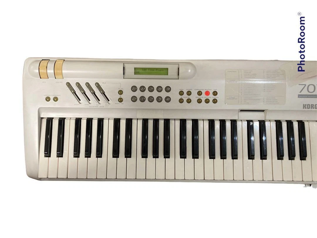 Korg Synthesizer Body Fm 707 Keyboard Midi Vintage Synth Dealer Color White