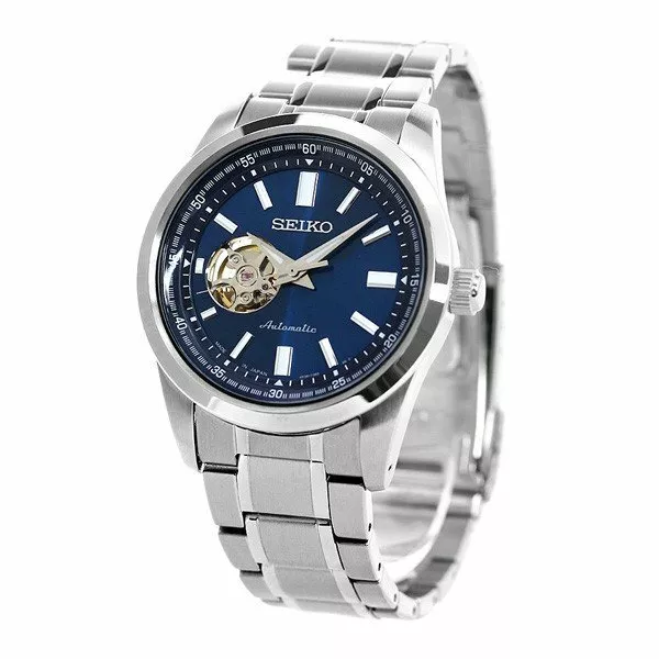 Seiko SCVE051 Automatic Mechanical Skeleton Stainless Men Watch 